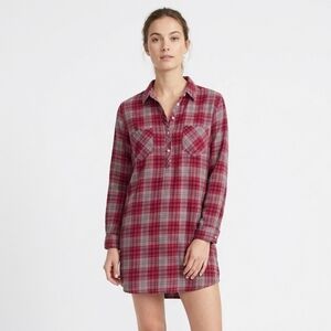 𝅺AERIE Plaid Nightshirt 100% Cotton EUC ❤️
